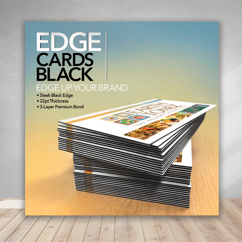 Edge Painted Business Cards - Flat Tire Design