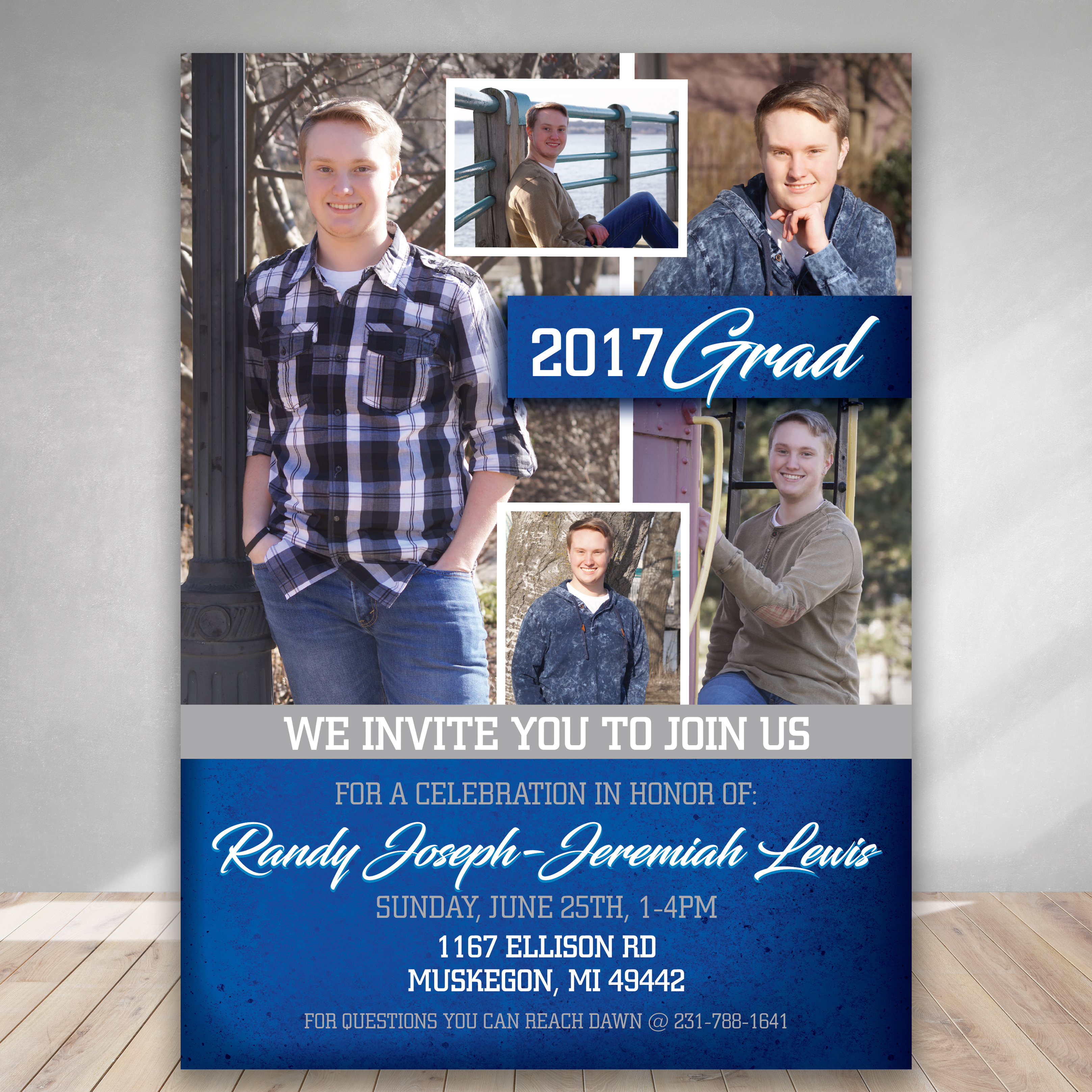 Creative Invitation Design - Graduation Announcements - Flat Tire Design